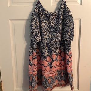 Abercrombie and Fitch blue coral spring dress